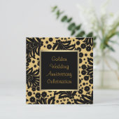 Invitation Noir Or Tourbillon 50e Anniversaire de Mariage (Debout devant)