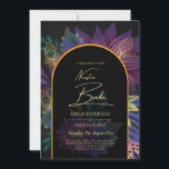 Invitation Noir Peacock Jewel Tones Floral Mariage<br><div class="desc">Dans ce magasin, vous trouverez une variété de belles invitations de mariage qui ont des champs de modèle texte sur les deux côtés, vous permettant d'ajouter des informations supplémentaires si nécessaire. Ces invitations peuvent être éditées dans n'importe quelle langue, qu'elle soit bilingue, en espagnol, en anglais ou dans une autre...</div>