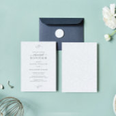 Invitation Noir Plush White Paisley Dîner De Répétition Minim