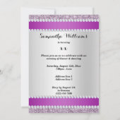 Invitation Noir & Pourpre, Parties scintillant & Diamants Ann (Dos)