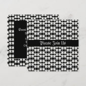 Invitation Noir Rockin (Devant / Derrière)