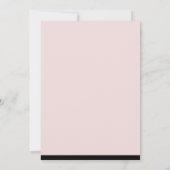 Invitation Noir rose Script minimal moderne dix-sept 17 17e (Dos)