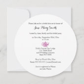 Invitation Noir rose thé (Dos)