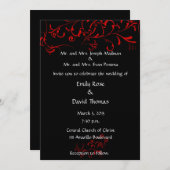 Invitation Noir, rouge, blanc (Devant / Derrière)