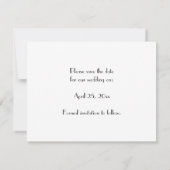 Invitation Noir rouge brille d'argent Noir mariage RSVP (Dos)