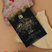 Invitation Noir Simple Et Or Moderne Mariage Élégant