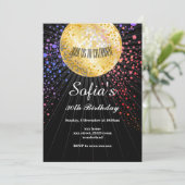 Invitation NOIR, soirée disco, 70's, soirée dansante (Debout devant)