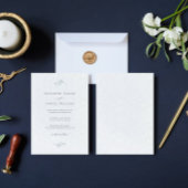 Invitation Noir sur blanc pâté Mariage minimal
