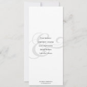 Invitation Noir sur long d'entreprise de gala de danse (Dos)