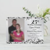 Invitation Noir Tourbillon & Argent 25e Anniversaire de Maria (Debout devant)