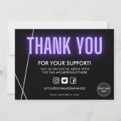 Invitation Noir violet Merci noir Logo Média Insertion (Devant)