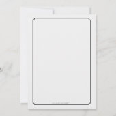 Invitation noire 5x7 pour fête, réunion ou événeme (Dos)