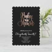 Invitation noire, Baby shower (Debout devant)