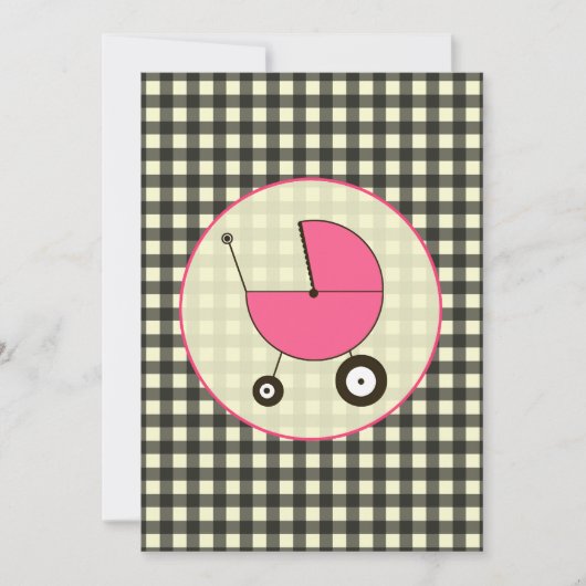 Invitation noire de baby shower de guingan (Devant)