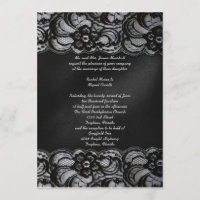 Invitation noire de dentelle