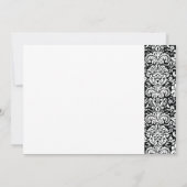 Invitation noire de Fête de la mariée de damassé (Dos)