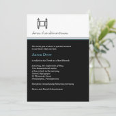 Invitation noire de minuit de Mitzvah Torah de (Debout devant)