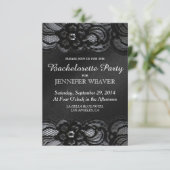 Invitation noire de partie de Bachelorette de (Debout devant)