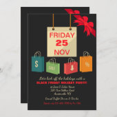 Invitation noire de partie de vendredi (Devant / Derrière)