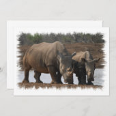 Invitation noire de rhinocéros (Devant / Derrière)