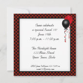 Invitation noire de robe habillée (Dos)