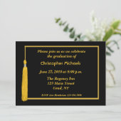 Invitation noire d'obtention du diplôme de (Debout devant)