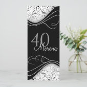 Invitation noire élégante (Debout devant)