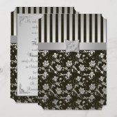 Invitation noire et argentée (Devant / Derrière)