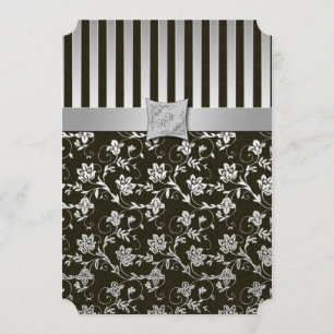 Invitation noire et argentée