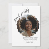 Invitation noire et blanche de la promotion 2025 n (Devant)