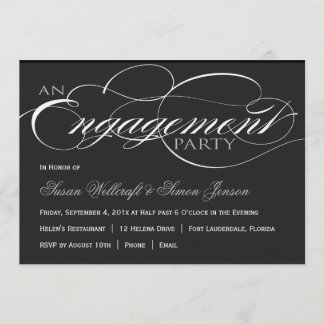 Invitation noire et blanche de partie de