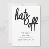 Invitation noire et blanche des casquettes du Off  (Devant)