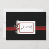 Invitation noire et rouge (Devant)