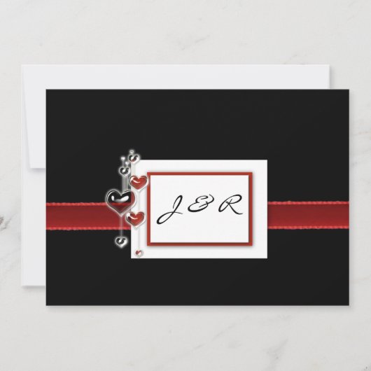 Invitation noire et rouge (Devant)