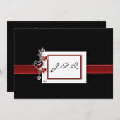 Invitation noire et rouge (Devant / Derrière)