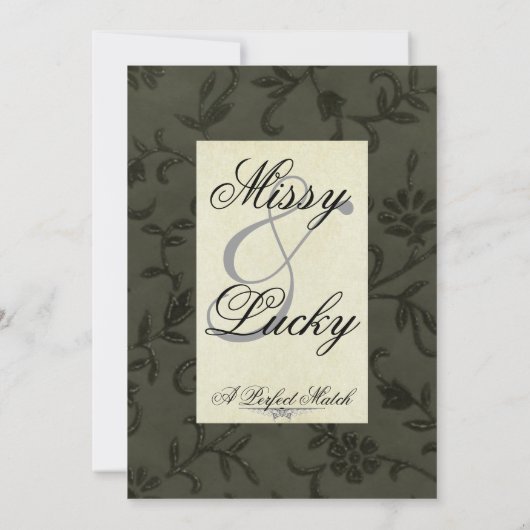 Invitation noire formelle (Dos)