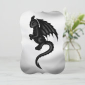 invitation noire mignonne de dragon (Debout devant)