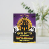 Invitation noire pour une maison effrayante à une  (Debout devant)