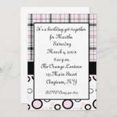 Invitation noire rose (Devant / Derrière)