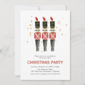 Invitation Noisette rouge et or Noël | Fête de vacances (Devant)