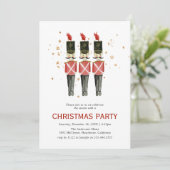 Invitation Noisette rouge et or Noël | Fête de vacances (Debout devant)