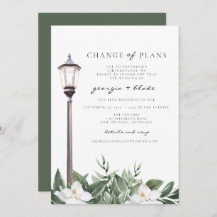 Invitation NOLA Aquarelle Magnolias Mariage Changement de pla