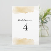 Invitation NOLA Jaune Aquarelle Mariage Numéro de tableau (Debout devant)