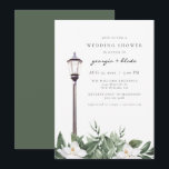 Invitation NOLA New Orleans Magnolia Wedding shower Invitatia<br><div class="desc">Ce modèle wedding shower de la Nouvelle-Orléans vous invite et vous propose des magnolias aquarelles et un lampadaire d'inspiration française. Modifiez tous les textes pour répondre à vos besoins. Utilisez ce modèle pour modifier les polices, la couleur de police et la couleur de l'arrière - plan afin de répondre aux...</div>