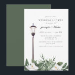 Invitation NOLA New Orleans Magnolia Wedding shower Invitatia<br><div class="desc">Ce modèle wedding shower de la Nouvelle-Orléans vous invite et vous propose des magnolias aquarelles et un lampadaire d'inspiration française. Modifiez tous les textes pour répondre à vos besoins. Utilisez ce modèle pour modifier les polices, la couleur de police et la couleur de l'arrière - plan afin de répondre aux...</div>