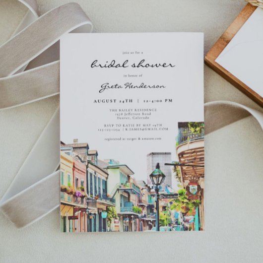 Invitation NOLA | Nouvelle-Orléans Mardi Gras Fête des mariée