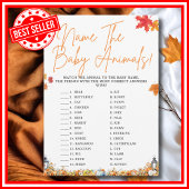 Invitation NOM BÉBÉ ANIMAUX Baby shower JEU MÊME Ours