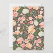 Invitation Nom Cake Topper Aquarelle Fête des mariées florale (Dos)