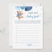 Invitation Nom Ce Baby shower alimentaire bébé Teddy Bear Car (Devant)