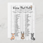 Invitation Nom Ce Jeu Bébé (Devant / Derrière)